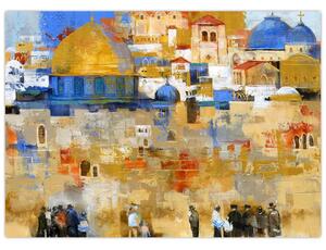 Obraz - Zeď nářků, Jeruzalém, Izrael (70x50 cm)