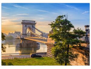 Obraz - Most přes řeku, Budapešť, Maďarsko (70x50 cm)