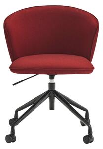 Červená čalouněná kancelářská židle Teulat Add
