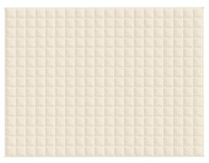 Zátěžová deka světle krémová 152 x 203 cm 7 kg textil