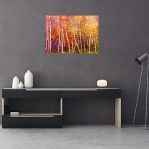 Obraz barevného lesa (70x50 cm)
