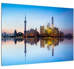 Obraz ranního nebe nad Šanghají (70x50 cm)
