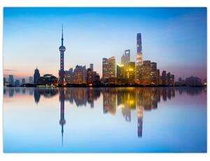 Obraz ranního nebe nad Šanghají (70x50 cm)