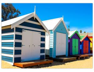 Obraz - Pláž Brighton, Melbourne, Austrálie (70x50 cm)