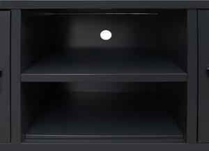 TV stolek - kovový industriální styl - černý | 120x35x48 cm
