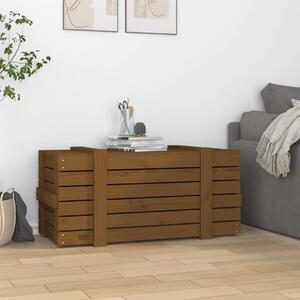 Úložný box medově hnědý 91 x 40,5 x 42 cm masivní borové dřevo