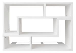 TV stolek ve tvaru dvojitého L | bílý