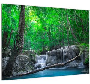 Obraz - Vodopád Erawan, Kanchanaburi, Thajsko (70x50 cm)