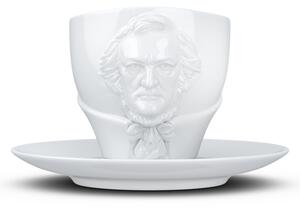 Richard Wagner šálek a podšálek na kávu, cappuccino, čaj 260 ml, 58products (bílý porcelán)