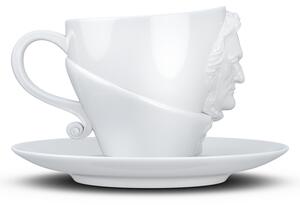 Richard Wagner šálek a podšálek na kávu, cappuccino, čaj 260 ml, 58products (bílý porcelán)