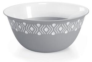 Plastová miska Tosca pr. 29 cm bílá/šedá