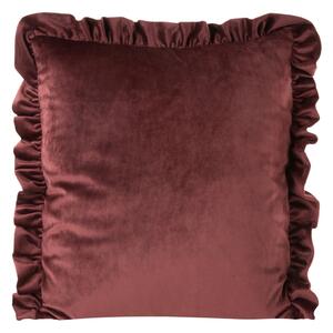 DEKORAČNÍ POVLAK NA POLŠTÁŘ VELVET25 45X45 CM BORDOVÁ
