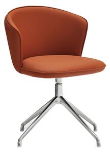 Cihlově červená koženková konferenční židle Teulat Add