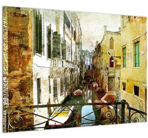 Obraz - Ulička v Benátkách (70x50 cm)