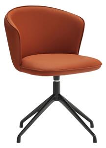 Cihlově červená koženková konferenční židle Teulat Add II