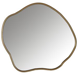 Zlaté kovové závěsné zrcadlo Richmond Allyson 79 x 88 cm