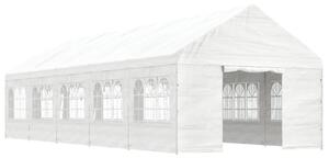 Altán se střechou bílý 11,15 x 4,08 x 3,22 m polyethylen