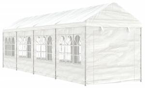 Altán se střechou bílý 8,92 x 2,28 x 2,69 m polyethylen