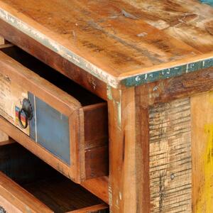 TV stolek z recyklovaného dřeva se 4 zásuvkami