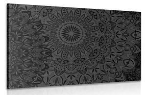 Obraz stylová Mandala v černobílém provedení Varianta: 60x40