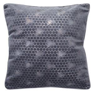 DEKORAČNÍ POVLAK NA POLŠTÁŘ VELVET20 45X45 CM STŘÍBRNÁ