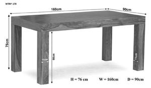 MONTANA Jídelní stůl Klasik 140x90 cm, palisandr