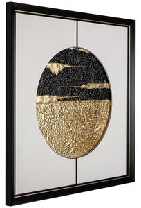 Zlato-černý obraz Richmond Moon 73 x 73 cm