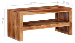 TV stolek Shekta - masivní sheeshamové dřevo | 90 x 42 x 42 cm