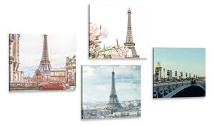 Set obrazů Eiffelova věž Varianta: 4x 40x40