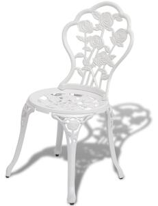 Bistro židle - 2 ks - litý hliník | bílé