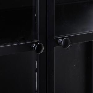 VITRÍNA, černá, 90/160/40 cm MID.YOU - Kredence a vitríny, Online Only