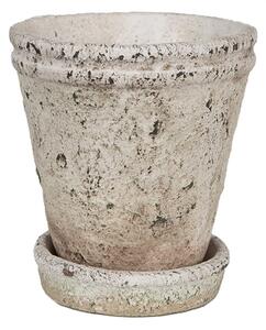 Béžový cementový obal na květináč Sarah – 13x14 cm