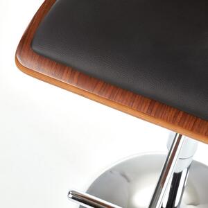 Barová židle Reichler, černá / ořech