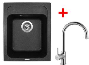 Set Sinks CLASSIC 400 Granblack + baterie VITALIA Chrom