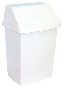 Odpadkový koš s víkem plastový 50 l, bílá