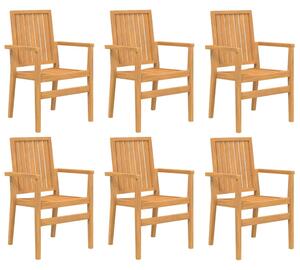 7dílný zahradní jídelní set masivní teakové dřevo