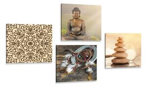 Set obrazů harmonický Buddha