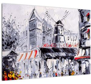 Obraz - Ulice v Paříži, olejomalba (70x50 cm)