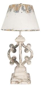 Béžová stolní lampa na podstavci s patinou – 40x79 cm