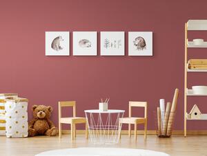 Set obrazů lesní zvířátka v minimalistickém stylu Varianta: 4x 60x60