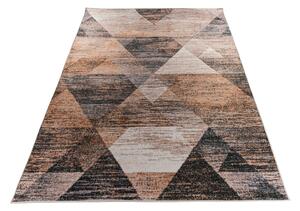 Makro Abra Kusový koberec ELEFANTA SR-11 Geometrický šedý žlutý černý Rozměr: 80x150 cm