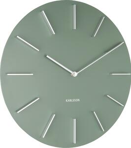 Nástěnné hodiny Discreet 40 cm tm. zelené Karlsson (Barva - tm. zelená)