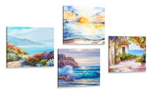 Set obrazů moře a pláž Varianta: 4x 40x40
