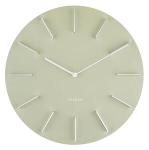 Nástěnné hodiny Discreet 40 cm olivově zelené Karlsson (Barva - olivově zelená)
