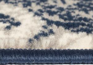Moderní koberec s kašmírovým vzorem - béžovo-modrý | 140x200 cm