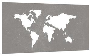 Zahradní nástěnná dekorace 105x55 cm cortenová ocel Mapa světa