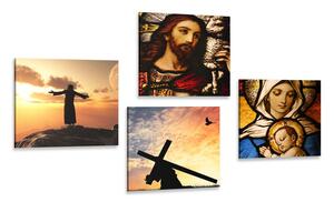Set obrazů nebeské království Varianta: 4x 40x40