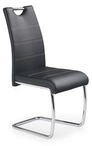 Jídelní židle Amalia, černá / stříbrná