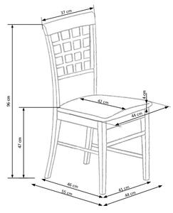Jídelní židle Gerard 3, šedá / dub medový