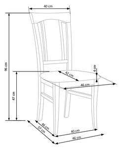 Jídelní židle Konrad, šedá / dub medový